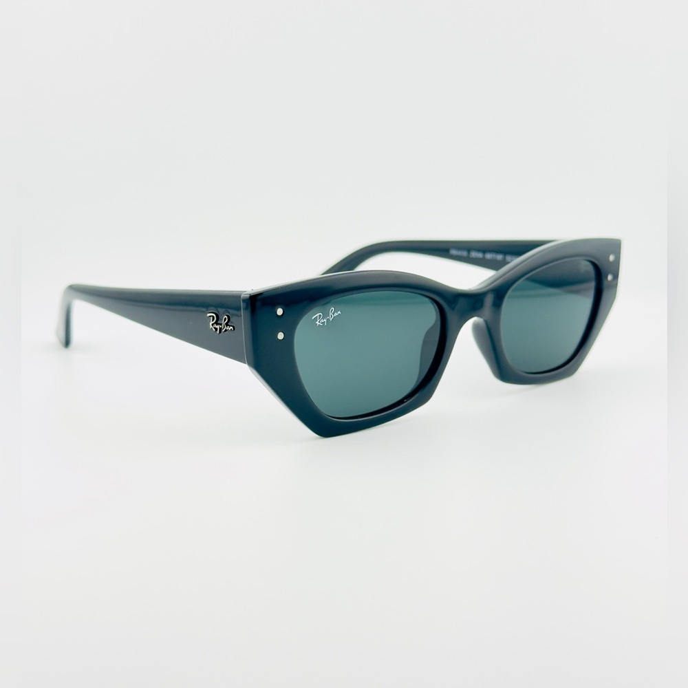 Ray-Ban Zena Bio Based Sunglasses RB4430 Polished black Frame Dark Gray Lenses - Picture 9 of 16